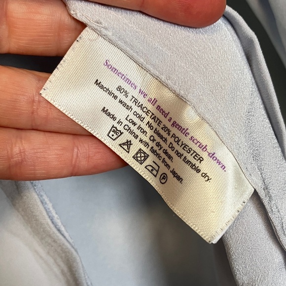 MM Lafleur Light Blue Long Sleeve Blouse - Picture 3 of 5